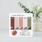 Carte de palette de couleurs de mariage vin rosé p (Debout devant)
