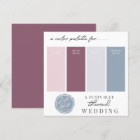 Carte de palette de couleurs Mauve Bleu Poussiéreu