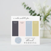 Carte de palette de couleurs Navy Blue Dusty et Ro (Debout devant)