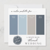 Carte de palette de couleurs Navy et Gris Bleu Pou (Devant)