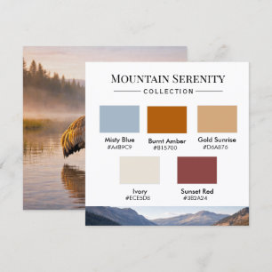 Carte de palette de couleurs Sérénité de montagne