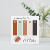 Carte de palette de couleurs Terracotta Beige Sien (Debout devant)