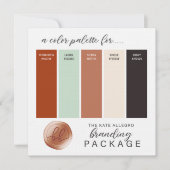 Carte de palette de couleurs Terracotta Beige Sien (Devant)