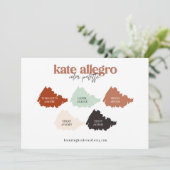 Carte de palette de couleurs Terre cuite Sienne Br (Debout devant)