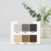 Carte de palette de nuances de couleur mariage du  (Debout devant)