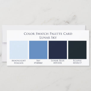 Carte de palette d'échantillons de couleurs de mar
