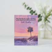 Carte de palmier de plage de l'île de Kiawah en Ca (Debout devant)