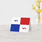 Carte de Panama avec bannière (Fleur jaune)