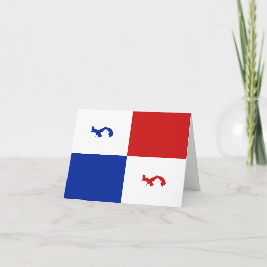 Carte de Panama avec bannière (Devant)