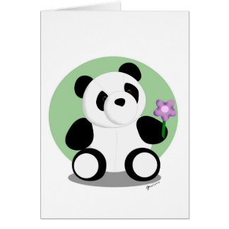 Carte de panda de printemps