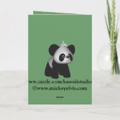 Carte de panda d'ours de créature de Kawaii (Dos)