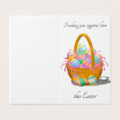 Carte de panier à oeufs de Pâques personnalisable (Outside Unfolded)
