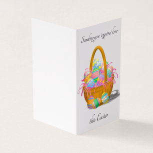 Carte de panier à oeufs de Pâques personnalisable
