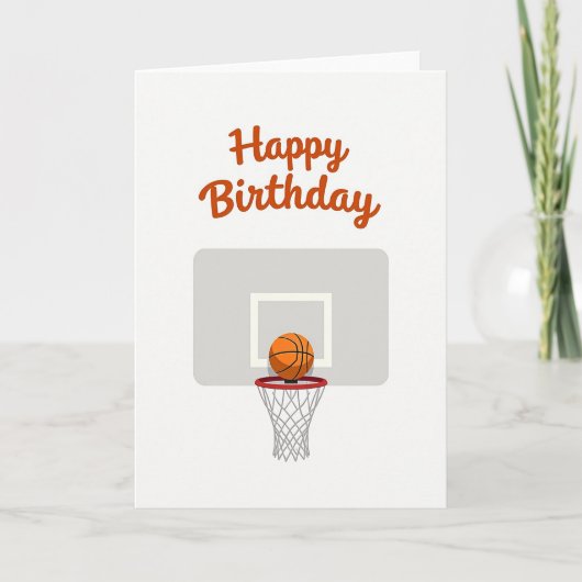 Carte de panier de sport pour célébration d'annive (Devant)