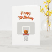 Carte de panier de sport pour célébration d'annive (Fleur jaune)