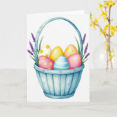 Carte de panier ovoid rayé (Fleur jaune)