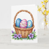 Carte de panier printanier festif (Fleur jaune)