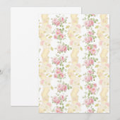 Carte de panneau Paulette Toile rayée bouton d'or (Devant / Derrière)