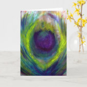 Carte de paon (Fleur jaune)