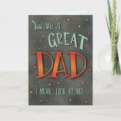 Carte de papa amusante Carte d'Inspiribilité du jo (Devant)