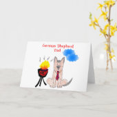 Carte de papa de berger allemand (Fleur jaune)