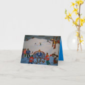 CARTE DE PAPA D'HOCKEY (Fleur jaune)