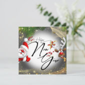 Carte de papá Noel con brillo (Debout devant)