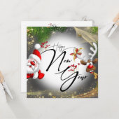 Carte de papá Noel con brillo (Devant/Arrière en situation)