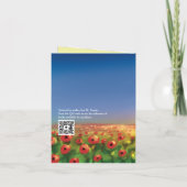 Carte de papeterie chrétienne (champ de fleurs) (Dos)