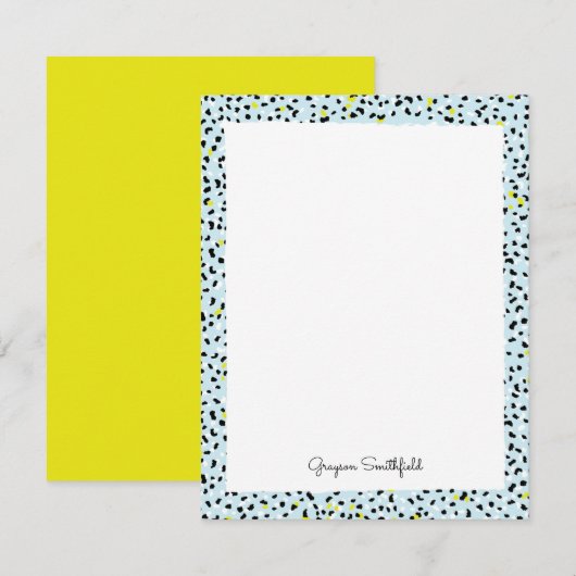 Carte de papeterie personnelle Empreinte de léopar (Devant / Derrière)