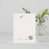 Carte de papeterie pour l'exploration spatiale - R (Debout devant)