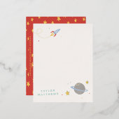 Carte de papeterie pour l'exploration spatiale - R (Recto/Verso)