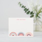 Carte de papeterie Rainbows Stamped - Maroon (Debout devant)