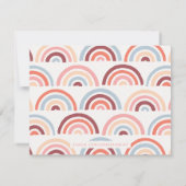 Carte de papeterie Rainbows Stamped - Maroon (Dos)