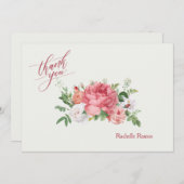 Carte de papeterie Roses en Fleurs (Devant / Derrière)