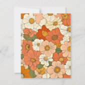 Carte De Papeterie Verte A6 Orange Retro (Dos)