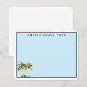 Carte de papier à lettres à la frontière personnal (Devant / Derrière)