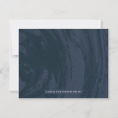 Carte de papier à lettres Bande Marbrée - Bleu (Dos)