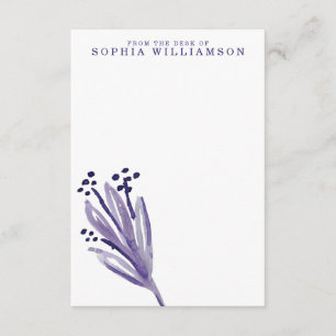 Carte de papier à lettres couleur d'eau pourpre