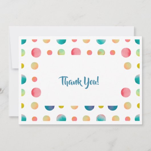 Carte de papier à lettres en Merci pointillé (Devant)