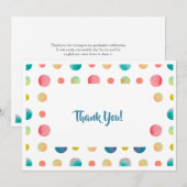 Carte de papier à lettres en Merci pointillé (Devant / Derrière)