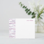 Carte de papier à lettres Horizon Lines - Fuchsia (Debout devant)