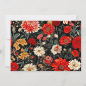 Carte de papier à lettres horizontale 5 x 7, rouge (Dos)