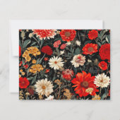 Carte de papier à lettres horizontale A6 rouge et  (Dos)