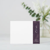 Carte de papier à lettres marbrées - Violet (Debout devant)