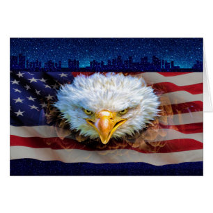 Carte de papier à lettres Patriotic American Eagle
