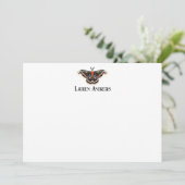 Carte de papier à lettres personnalisé Cecropia Mo (Debout devant)