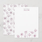 Carte de papier à lettres personnalisé de Bourgogn (Devant / Derrière)