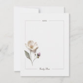 Carte de papier à lettres personnalisée à fleurs p (Devant)