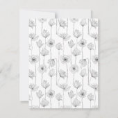 Carte de papier à lettres personnalisée à la flora (Dos)